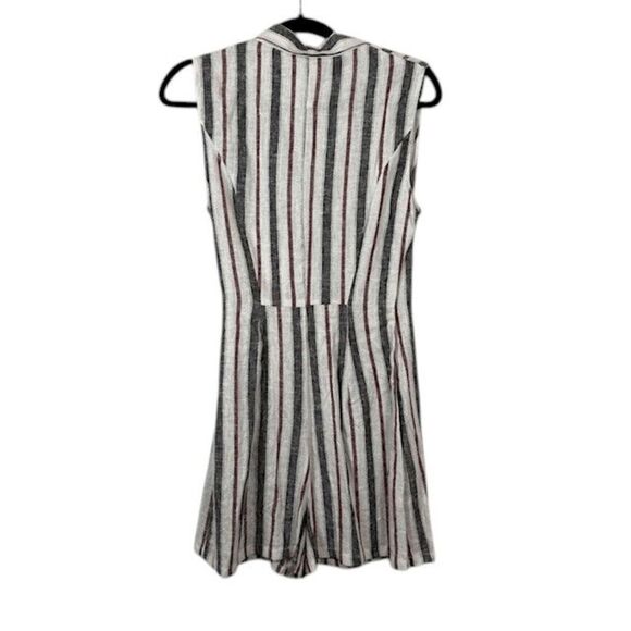 NWT Love Tree Linen Blend Short Romper Wrap Front Side Tie Hidden Zip Medium - Picture 4 of 12